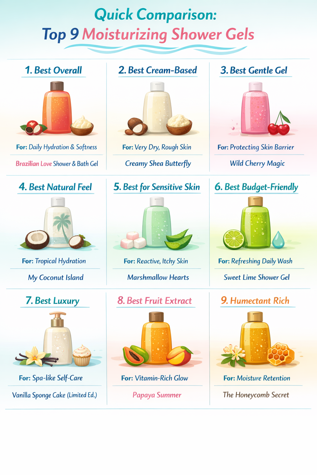 9 Best Moisturizing Shower Gels for Dry Skin in 2026