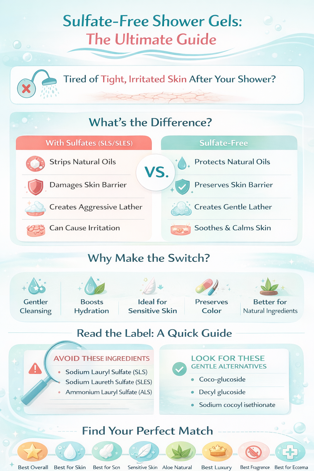 Sulfate-Free Shower Gels: Top Benefits and 8 Best Picks for 2026