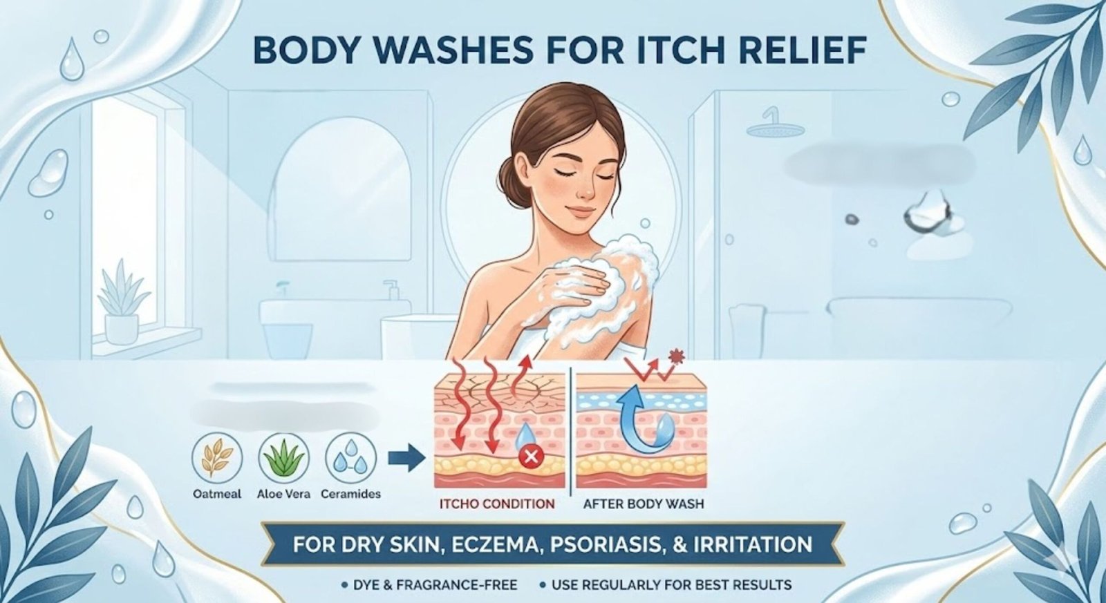 Oatmeal Extracts in Soothing Body Washes for Itch Relief